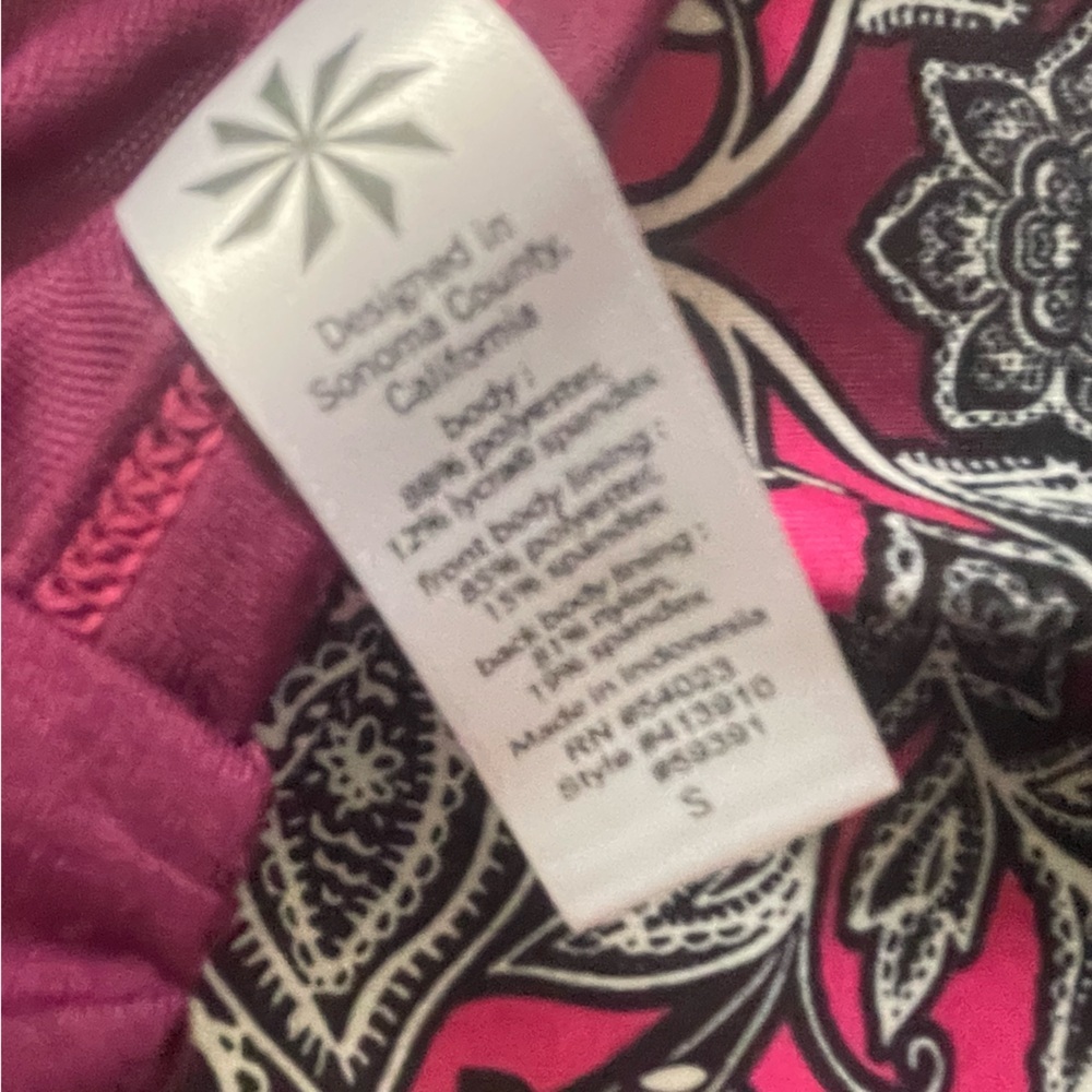 Athleta Pavitra Paisley Racerback Tank Top Womens Small Athleta Tank Top Yoga - Picture 5 of 6